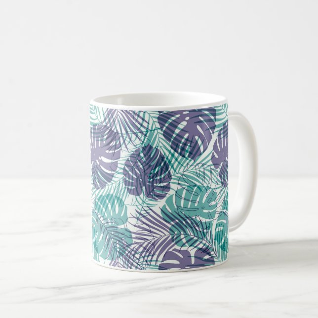 Mug de café de palmes tropicales (Devant droit)