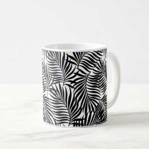 Mug de café de palmes tropicales