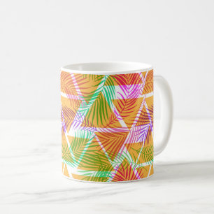 Mug de café de palmes tropicales
