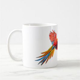 Mug de café de perroquet macaw Scarlet Vibrant
