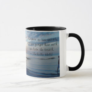 Mug de café de plage avec citation inspirante