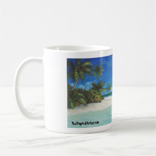 Mug de café de plage des Caraïbes tropicales