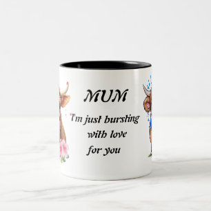 Mug de café de vache Highland