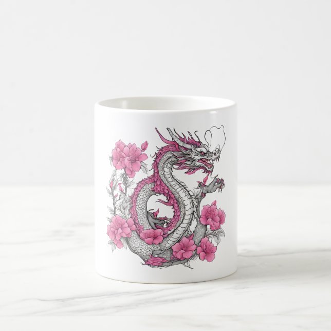 Mug de café Dragon Fleur (Centre)