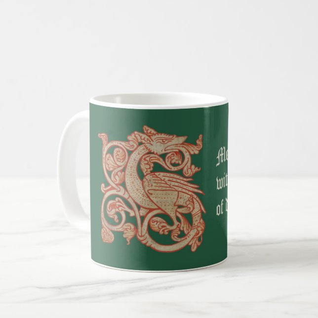 Mug de café Dragon "Meddle Not" (Devant gauche)