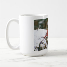 Mug de café du cardinal d'hiver