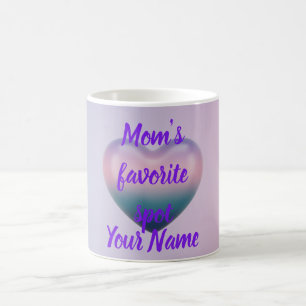 Mug de café du jour de la fête des mères à cœur 3D