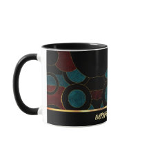 Mug de café en art géométrique abstrait