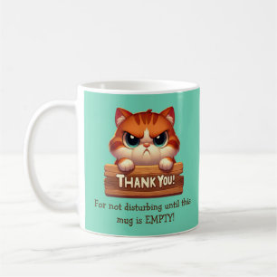 Mug de café en chat amusant - personnalisable