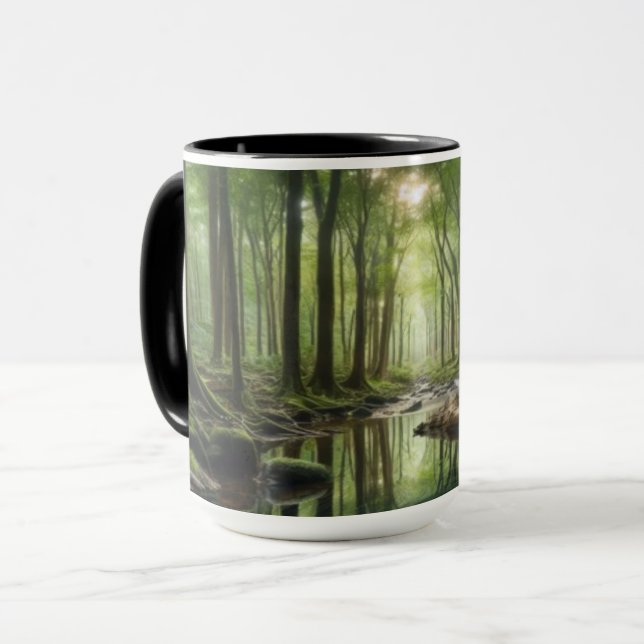 Mug de café en forêt enchantée (Devant gauche)