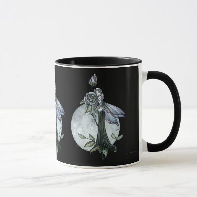 Mug de café fée gothique Rose de minuit (Droite)