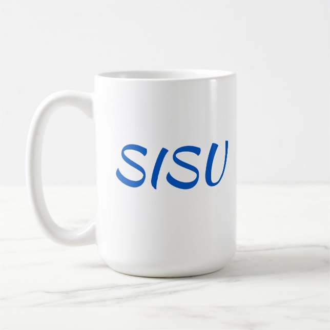 Mug de café finlandais SISU (15 oz) (Gauche)