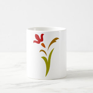 Mug de café fleuri