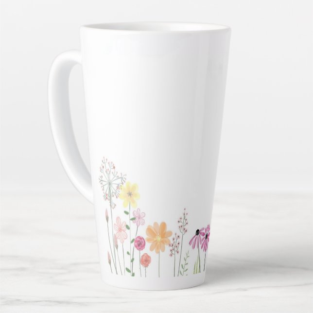 Mug de café floral (Angle gauche)