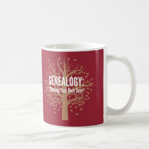 Mug de café généalogique (rouge)