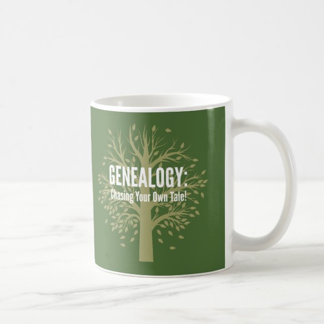 Mug de café généalogique (vert) (Droite)