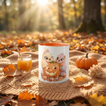 Mug de café Halloween Adorable Oiseaux
