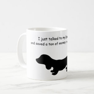 Mug de café humour assurance auto drôle de dachshu