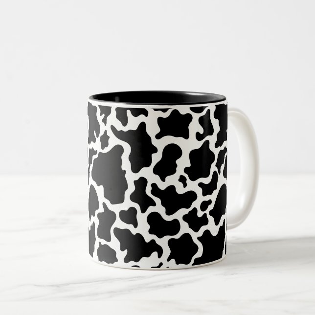 Mug de café imprimé de vache (Devant droit)