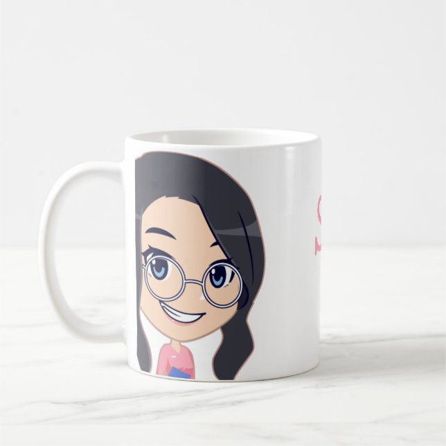Mug de café infirmière personnalisée(Votre nom) (Gauche)