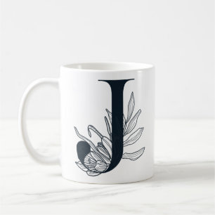 Mug de café initial Monogram J