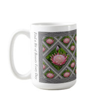 Mug de café inspirant aux protéines roses