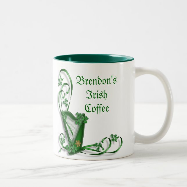 Mug de café irlandais personnalisé (Droit)