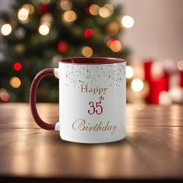 Mug de café Joyeux Anniversaire coloré