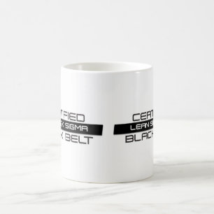 Mug de café Lean Six Sigma Black Belt Certifié