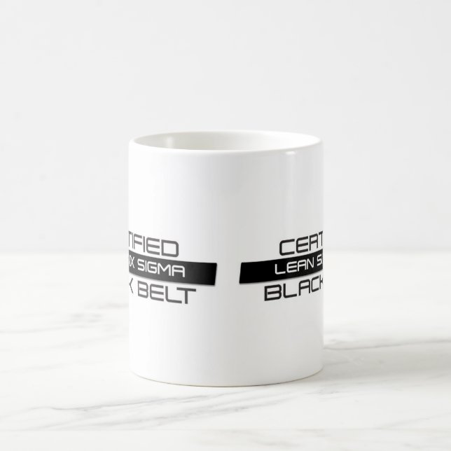 Mug de café Lean Six Sigma Black Belt Certifié (Centre)