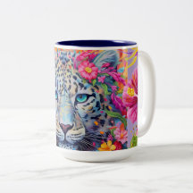 Mug de café léopard des neiges