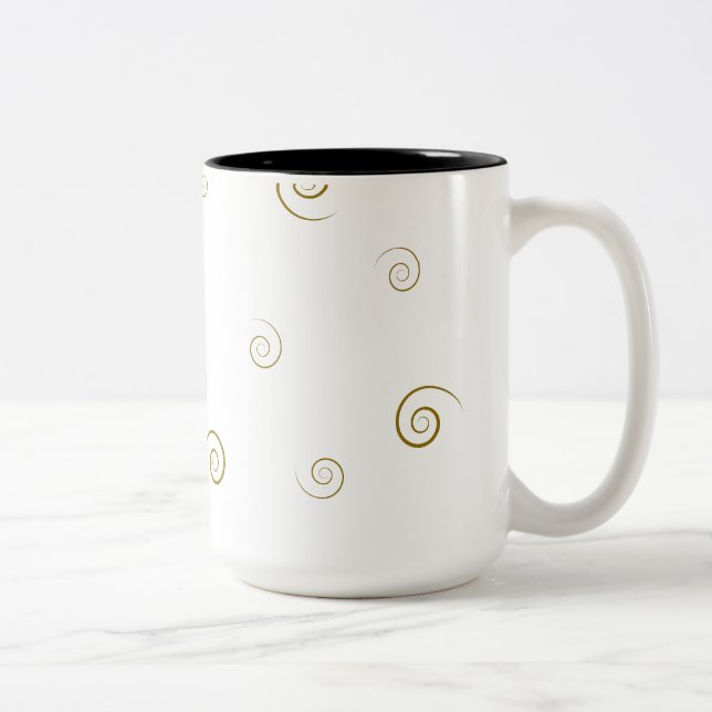 Mug de café Motif à spirale minimale (Droit)