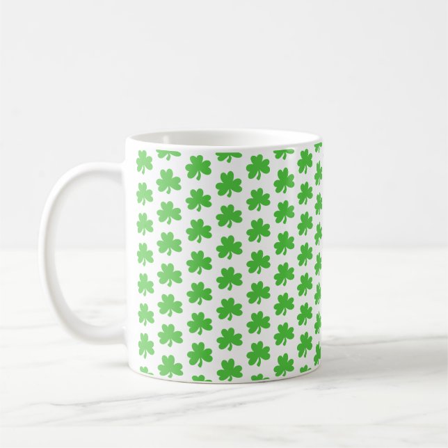 Mug de café Motif irlandais shamrock (Gauche)
