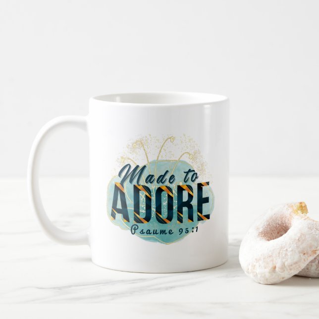 Mug de café| Mug chrétienne | Citation Verse De La (Avec donut)