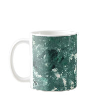Mug de café noir blanc vert