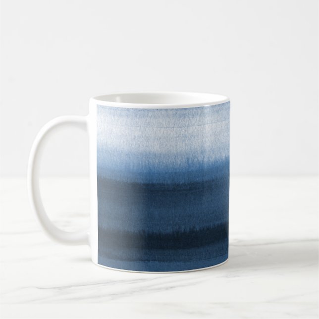 Mug de café Ombre de couleur bleu marine (Gauche)