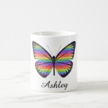Mug de café papillon personnalisé