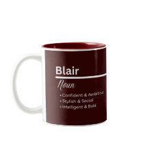 Mug de café personnalisé au nom Blair