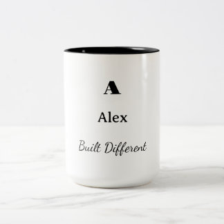 Mug de café personnalisé avec initiale fait différ