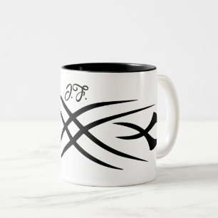 Mug de café personnalisé avec motif de tatouage tr