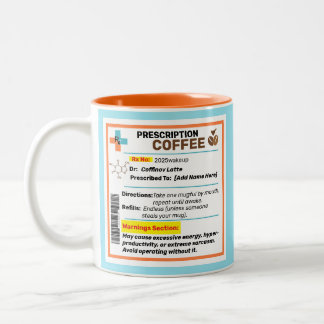 Mug de café personnalisé avec ordonnance drôle