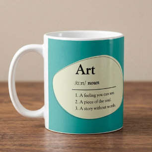 Mug de café personnalisé de style dictionnaire d'a