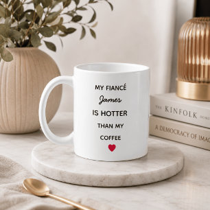Mug de café personnalisé pour fiancé moderne