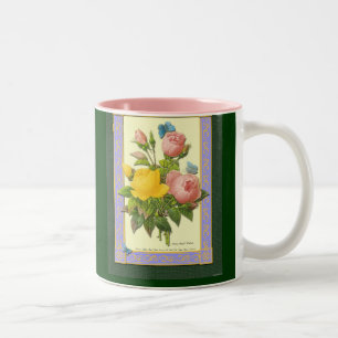 Mug de café Rose rose jaune