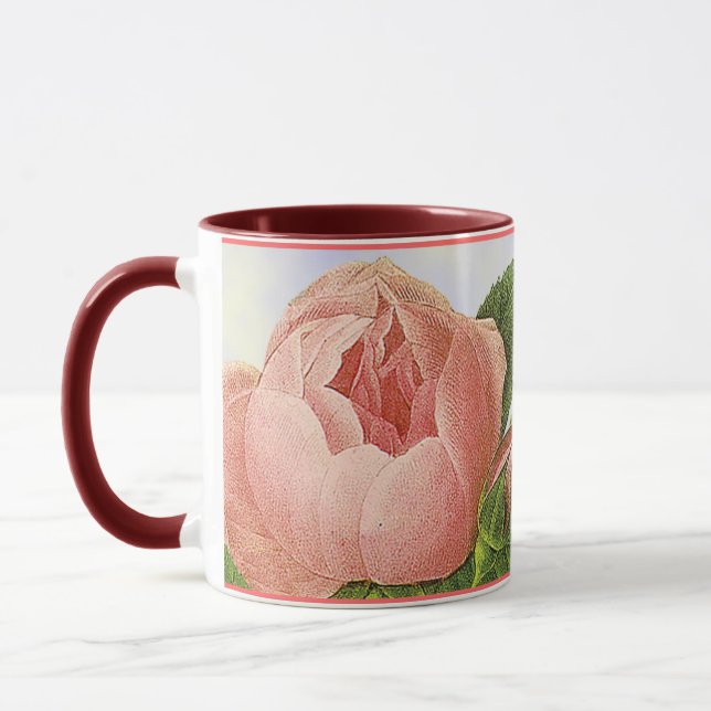 Mug de café Rosebud Vintage rose (Gauche)