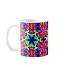 Mug de café rouge jaune