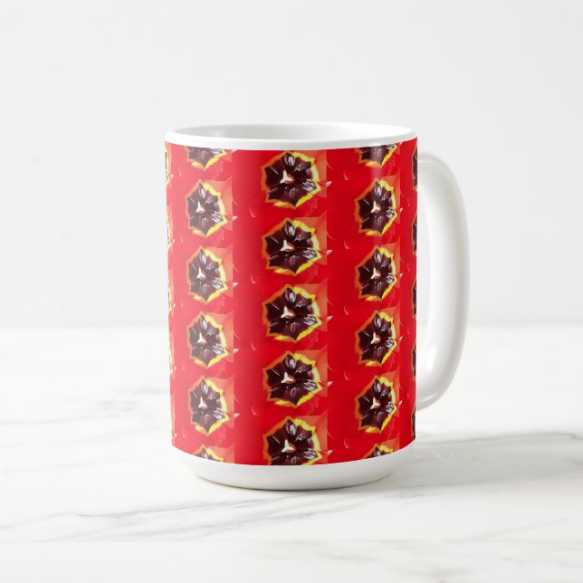Mug de café rougeâtre Scarlet Tulip (Devant droit)