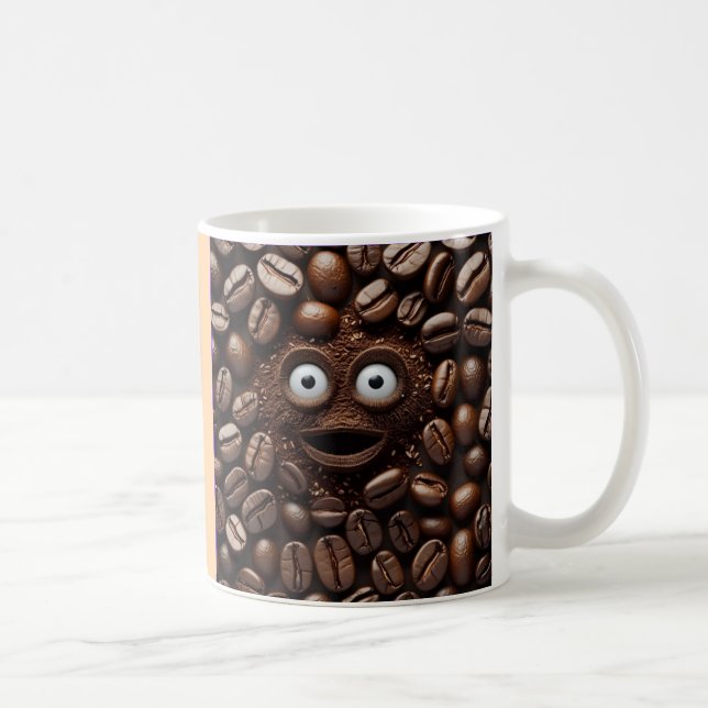 Mug de café "Scared Bean" - Pour les amateurs de c (Droite)