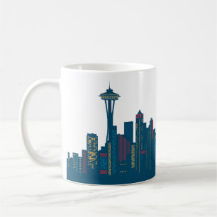 Mug de café Seattle Skyline