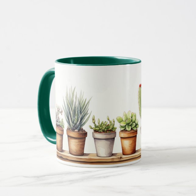 Mug de café succulent (Devant gauche)